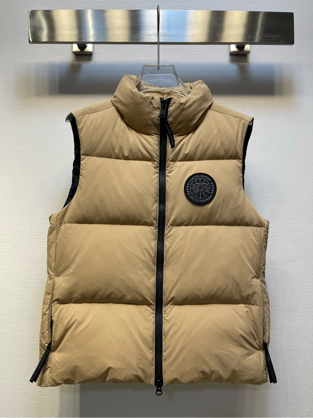 Canada Goose Tan and Black Quilted Puffer Vest